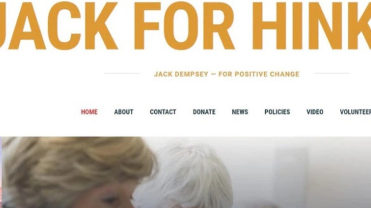 Michael Gorey created the JackforHinkler campaign website, claiming the work was done "in his own time" separately from his paid employment as Jack Dempsey's advisor.