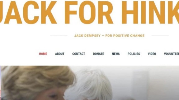 Michael Gorey created the JackforHinkler campaign website, claiming the work was done "in his own time" separately from his paid employment as Jack Dempsey's advisor.