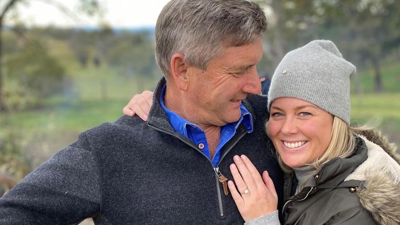 Sam Armytage with fiance Richard Lavender.