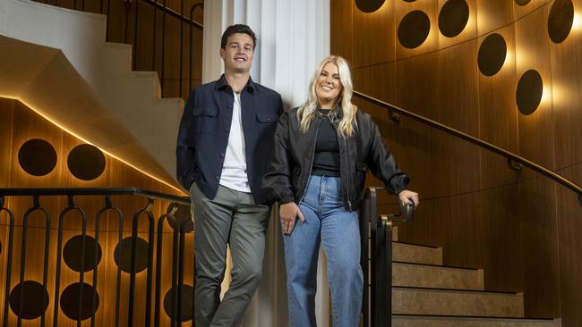 Brooke Warne and Jack Silvagni are the fashion insiders for Melbourne Fashion Week. Picture: Wayne Taylor