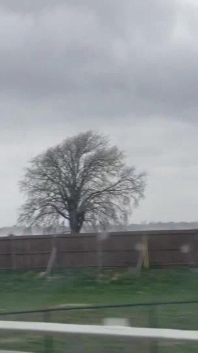 Waterspout Forms During Extreme Cold Warning in Texas