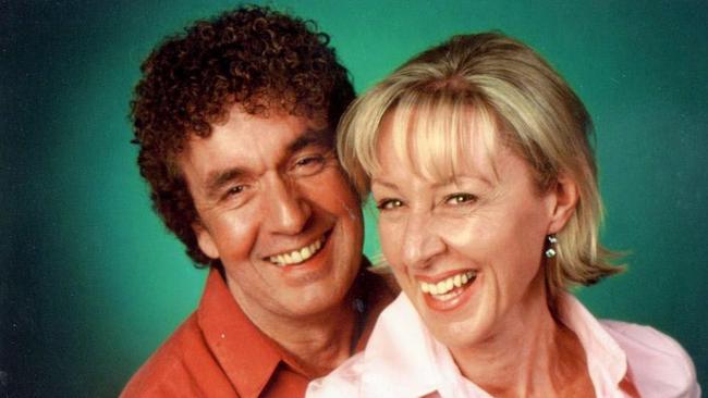 Diane ‘Dee Dee’ Dunleavy with former co-host and friend Peter ‘Grubby’ Stubbs, who was also shocked by her sudden dumping. Picture: Supplied