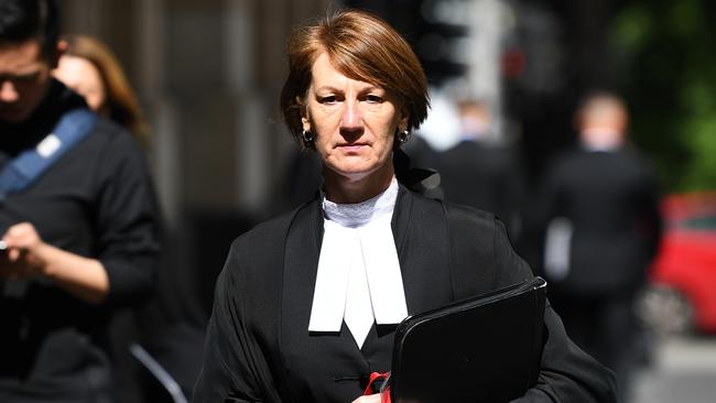 Victoria’s Director of Public Prosecutions Kerri Judd arrives for a court hearing in Melbourne. Picture: AAP