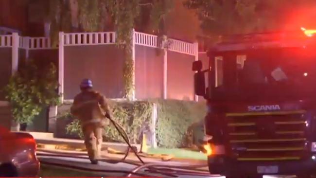 A fatal house fire broke out just before 2am. Picture: 9 News