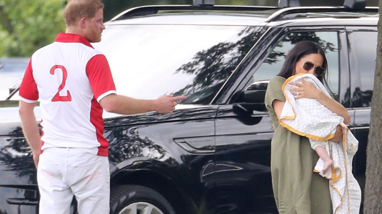 Harry and Meghan have introduced Archie to the polo but not to his grandfather. Picture: Getty Images