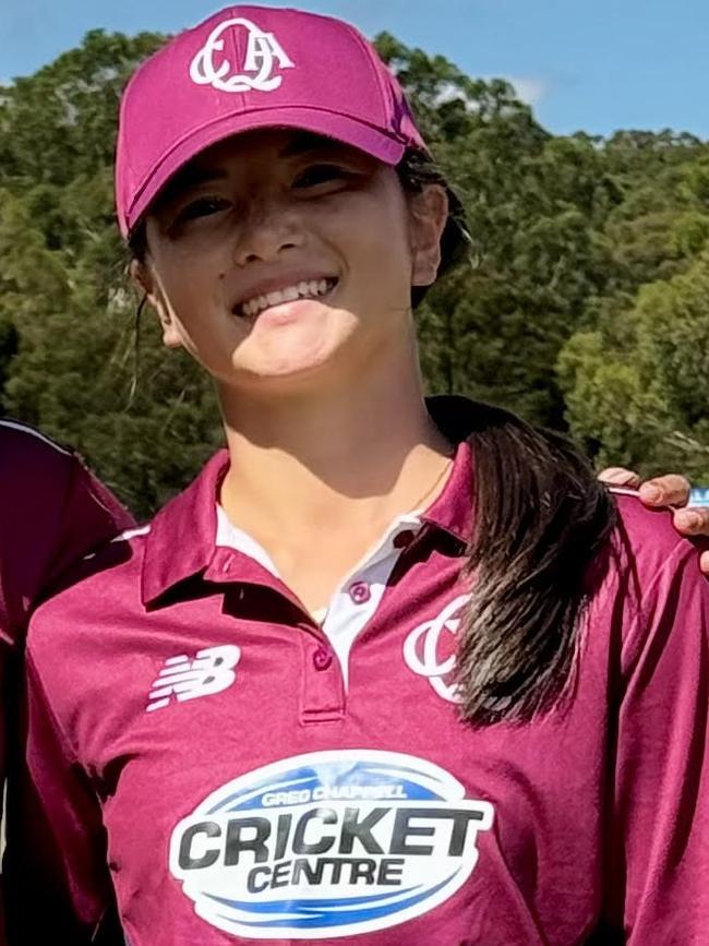 Leg-spinner Ayaka Stafford as a Queensland U16 player last month.