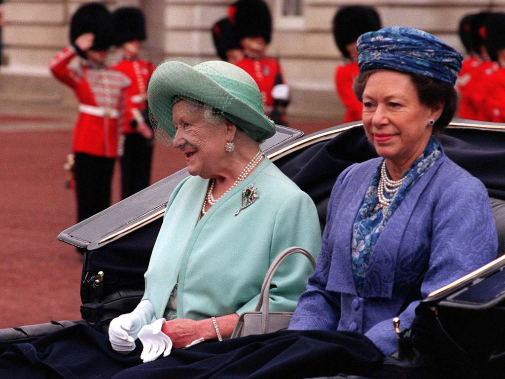 A former palace aide claimed the Queen Mother (left, with Princess Maragaret) set aside $38million in 1994 to leave to her great-grandchildren. Picture: John Stillwell/PA/AFP