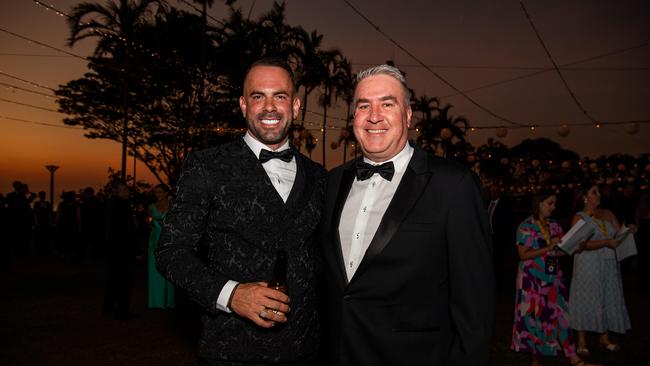 Michael Murphy and Peter Janes at the Great Humpty Ball Darwin 2024. Picture: Pema Tamang Pakhrin