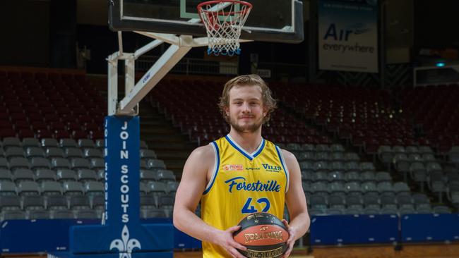 Forestville’s Kane De Wit will line up against his former team Mount Gambier in the men’s Premier League basketball grand final at Basketball SA Stadium this Saturday. Picture: Alex Aleshin