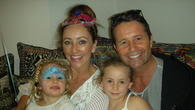 Channel Nine weather man Steve Jacobs with his wife Rose and their daughters Francesca and Isabella.