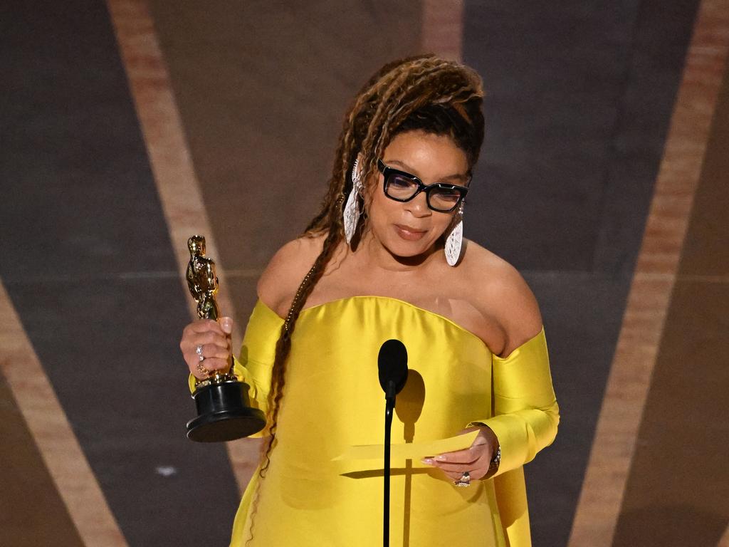 Costume designer Ruth E. Carter accepts the Oscar for Best Costume Design. Picture: AFP