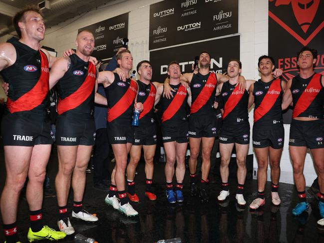 Essendon got out of jail against the Dockers with a scintillating final quarter. Picture: Daniel Pockett/Getty Images)