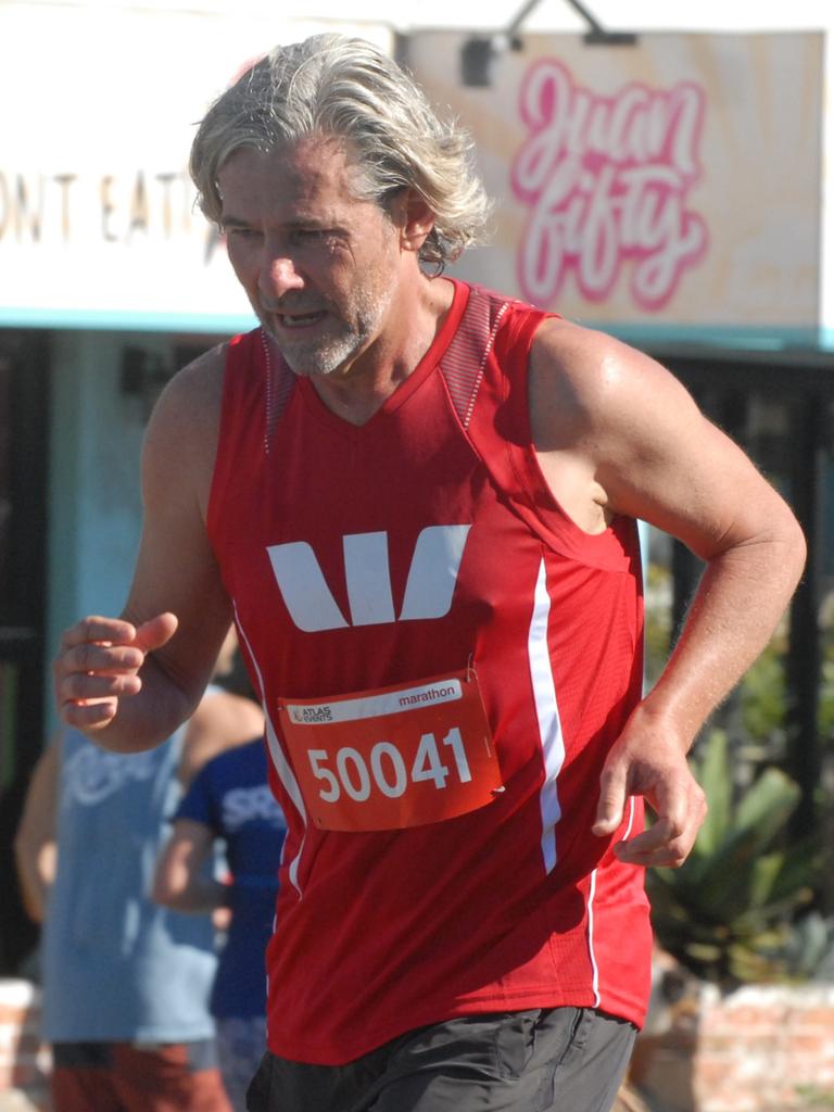 Geoff Dick in the marathon at the 2022 Sunshine Coast Marathon and Community Run Festival.