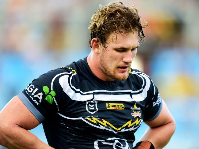 Coen Hess. NRL; North Queensland Cowboys Vs Canberra Raiders at 1300 Smiles Stadium. Picture: Alix Sweeney