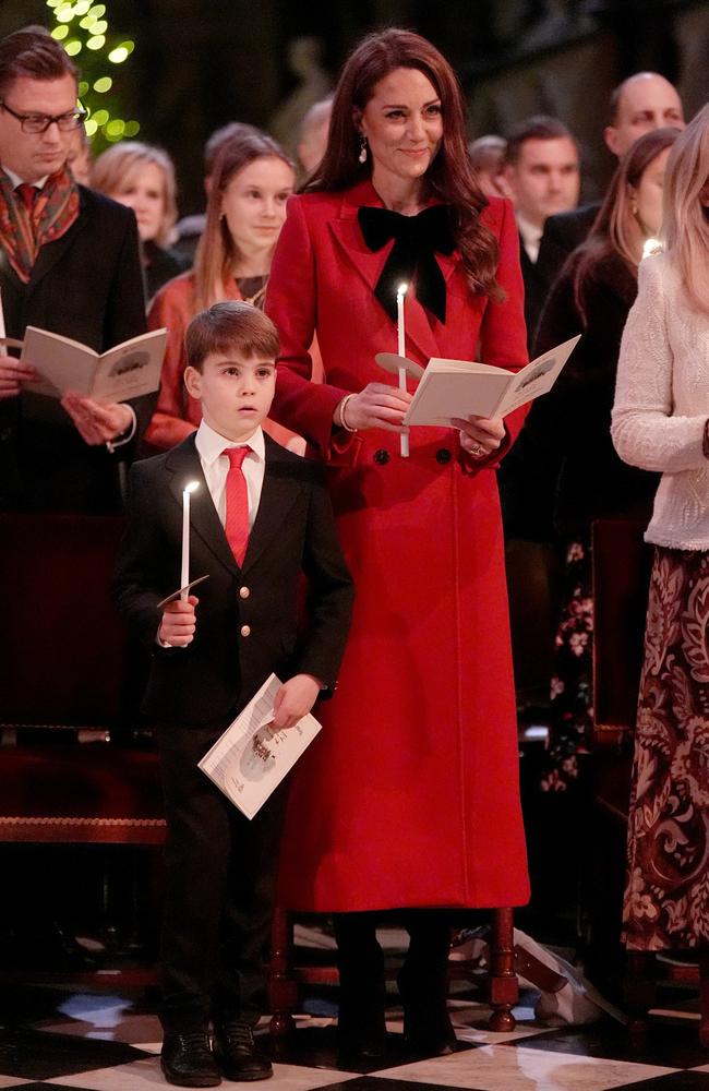 Kate stood alongside her youngest son, Louis. Picture: Aaron Chown - WPA Pool/Getty Images