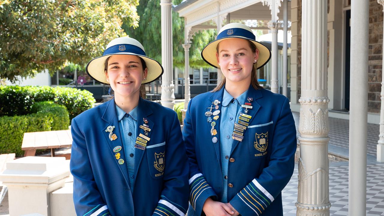 Walford Anglican School for Girls captains for 2025 Zara Hutchinson and Eliza Rayner. Picture: Supplied