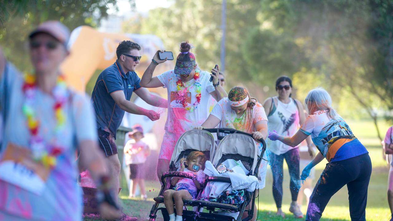 Fun from the 2023 Gladstone Colour Me Capricorn fun run for the RACQ CapRescue. Photos: Cherryandjun Photography