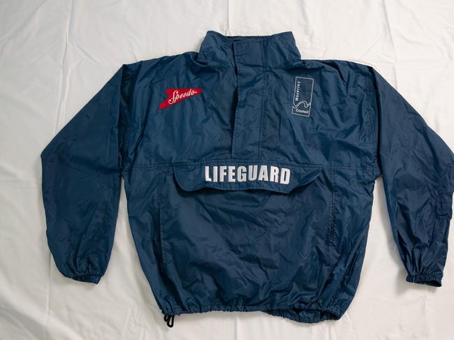 Bondi Rescue Andrew Reid's Liefeguard Speedo Spray Jacket. Photo: Beau Pilgrim