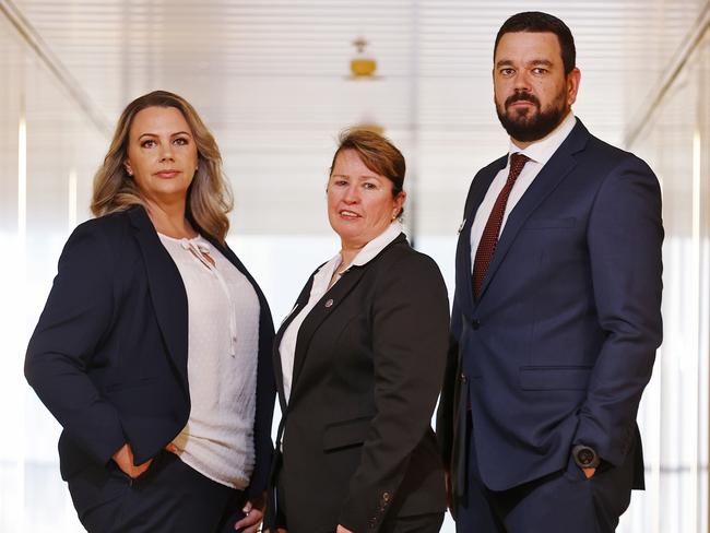 Shelley Johns, Jayne Doherty and Daniel Walker from the Sex Crimes Squad Strike Force Doreen. Picture: Sam Ruttyn