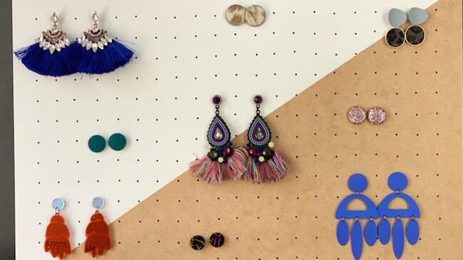 Handmade earring boards from TS Designs.