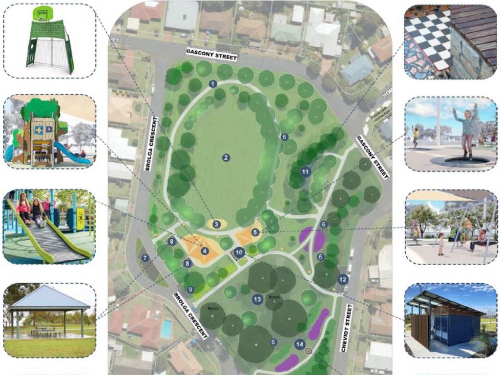 Smithfield Park concept plan by Toowoomba Regional Council.