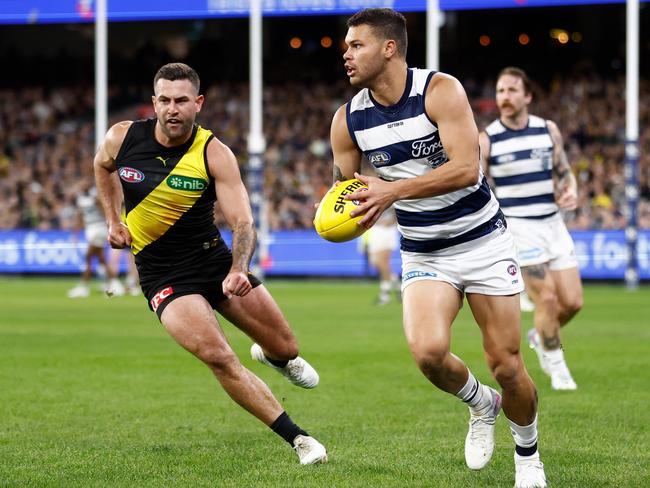 Brandan Parfitt with ball in hand. Picture: Michael Willson/AFL Photos via Getty Images