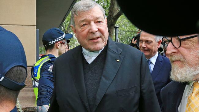 The report redacted a section on Cardinal George Pell, citing a risk of prejudice to “current or future criminal or civil proceedings”. Picture: Mark Stewart