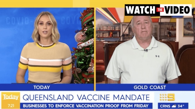 Sylvia Jeffreys clashes with business operator over vaccine rules (The Today Show)