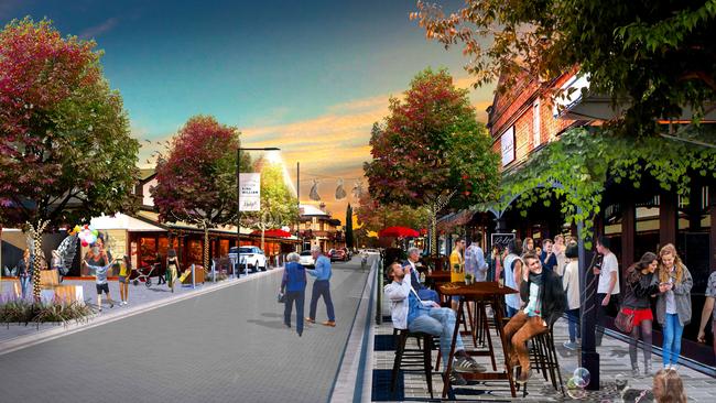 An artist's impression of the $6 million revamp planned for King William Rd. Picture: Supplied