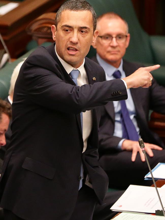 Treasurer and Energy Minister Tom Koutsantonis in Parliament. Picture: Dylan Coker