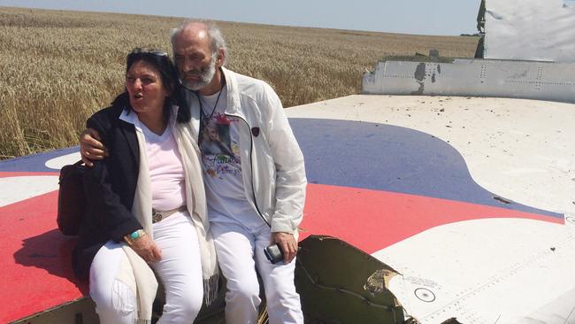 Jerzy Dyczynski and Angela Rudhart-Dyczynski lost their daughter in the MH17 crash. Picture: AP