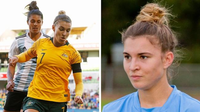 Steph Catley was a Sandringham Soccer Club junior. (AAP Image/Daniel Pockett)