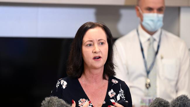 Queensland Health Minister Yvette D’Ath has continued her recent run of criticism against the federal government and its handling of aged care during the pandemic. Picture: NCA NewsWire / Dan Peled