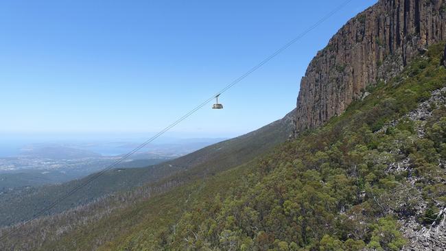 Mount Wellington Cableway Company artists impressions of what the proposed cable care on Mount Wellington will look like. Picture: supplied