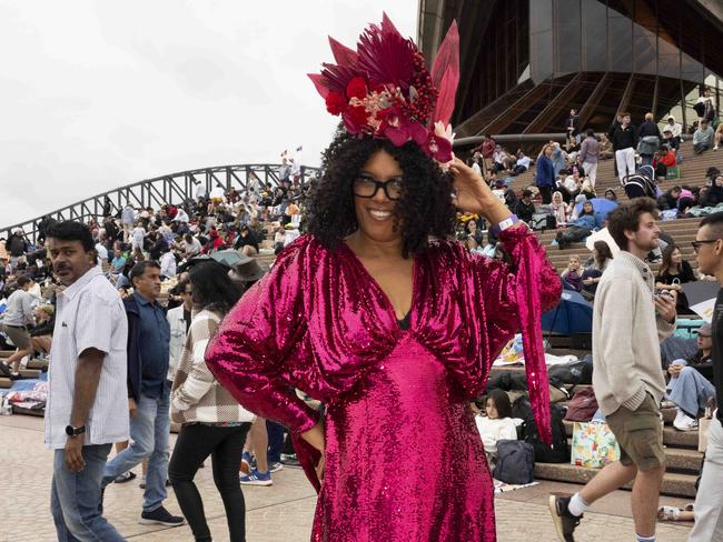 Sheba poses for a photo at Sydney Opera House. Picture: NCA NewsWire / Monique Harmer