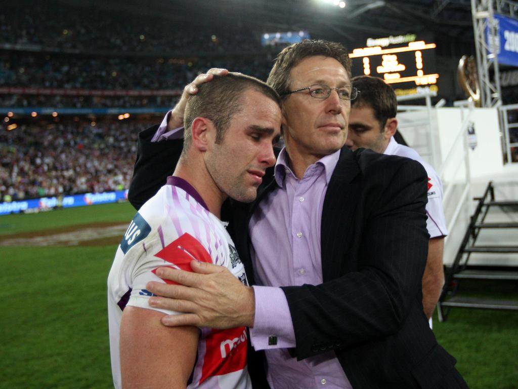 Craig Bellamy following 2008 grand final defeat with Melbourne.