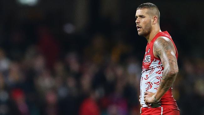 Lance Franklin was arguably best on ground despite Sydney’s loss. Picture: Getty
