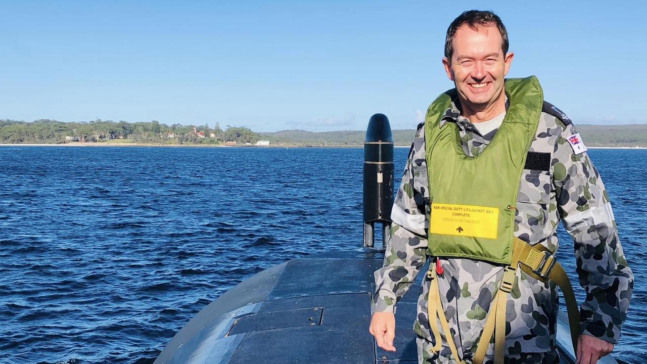 Deputy chair of the Defence and the Intelligence and Security Committees Andrew Wallace MP in 2022 visiting the Australian Submarine Corps at Osborne Naval Shipyard in South Australia. Picture: Supplied