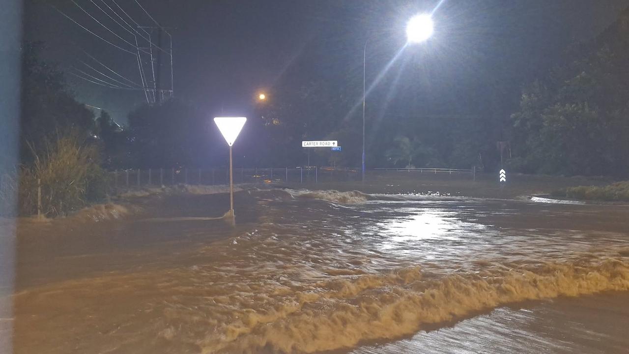 Nambour flash flooding. Picture: Facebook/CassandraParlett Photography.