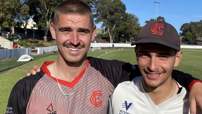 Essendon centurions Aiden Salvado and Farzan Chowna.