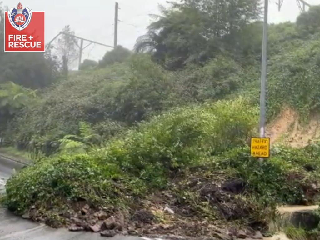 Residents have been warned with more severe weather on the way the risk of landslides increases. Picture: FRNSW