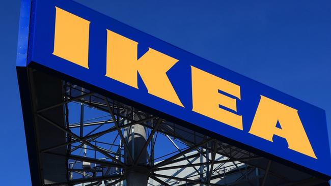 Lodz, Poland - March, 4 2011: The IKEA logo is shown outside the company's store. Swedish furniture company.