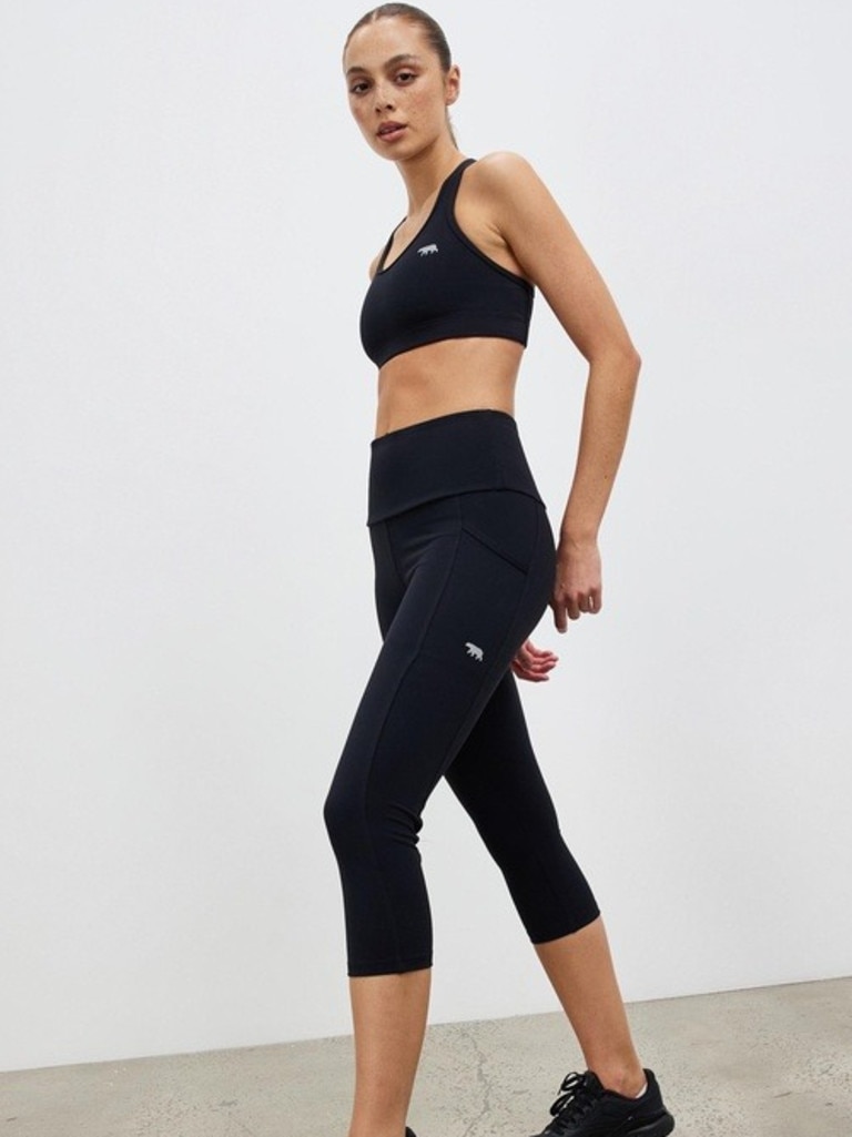 Running Bare Pocket 7/8 Leggings. Womens 7/8 Tights with Pockets