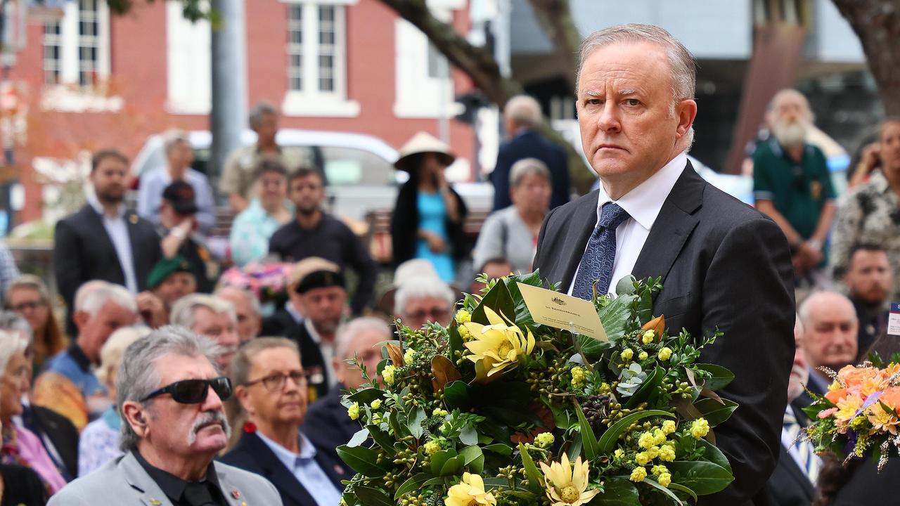 Anthony Albanese attends a service to honour Australia’s longest conflict of the 20th century. Picture: NCA NewsWire/Tertius Pickard