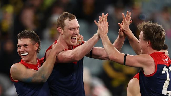 Melbourne is hopeful swingman Harrison Petty will be ready to line up for Melbourne in round one 2024 after offseason surgery. Picture: Michael Klein.