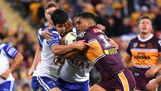 Tevita Pangai Jnr will miss the huge clash with Melbourne due to suspension. Picture: Dave Hunt