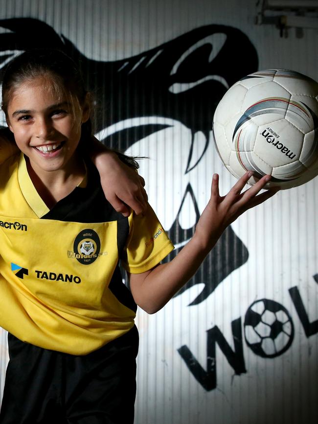 Ella O'Grady as a child at the Wolves FC - Picture: Richard Walker