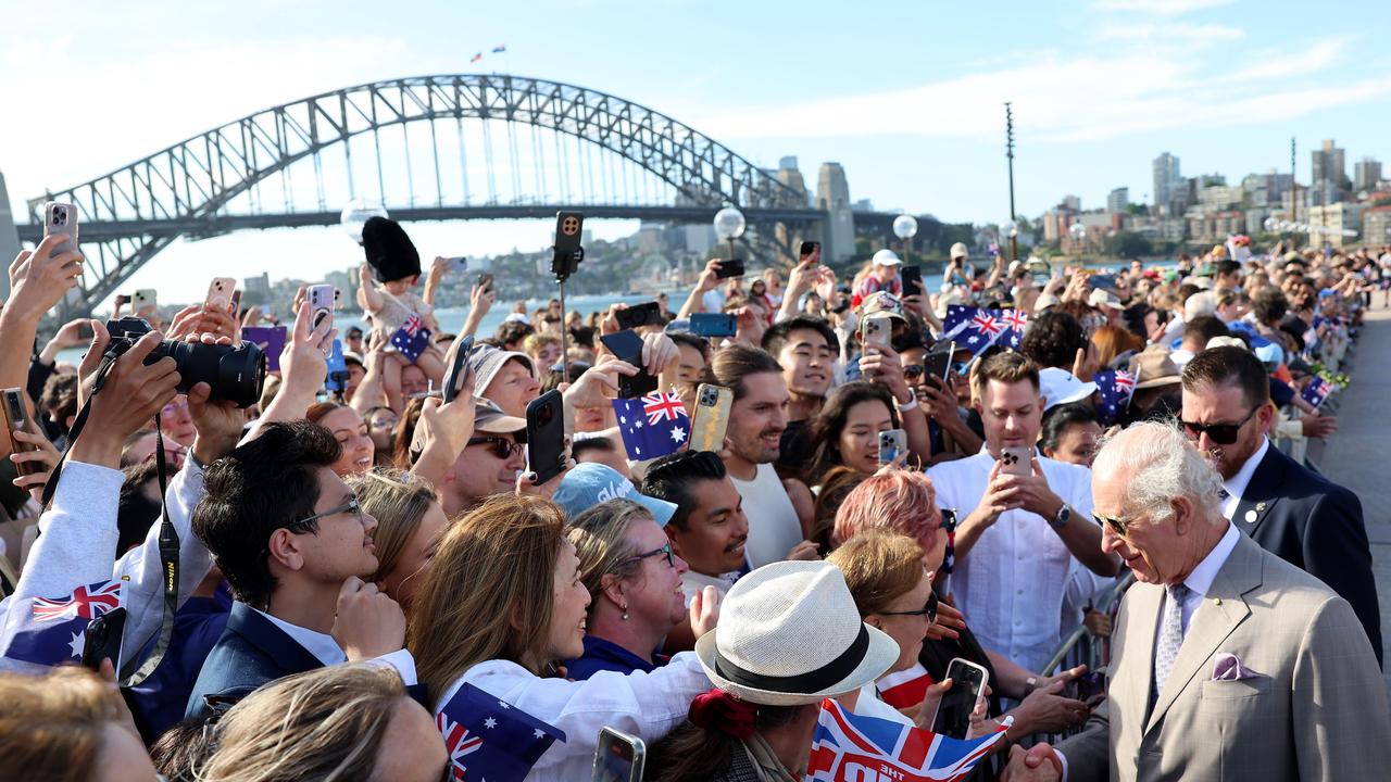 There was an estimated 8000 people that showed up to catch a glimspe of the Royals at the Opera House. Picture: Chris Jackson/Getty Images