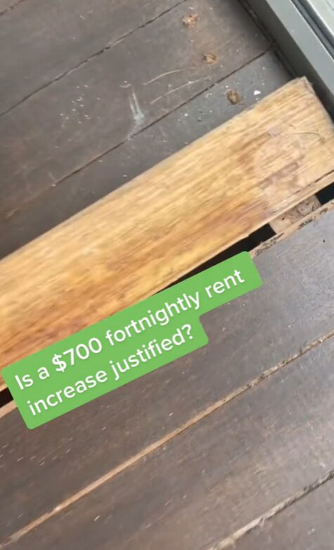 Her landlord asked for a $700 fortnightly rent increase. Picture. TikTok