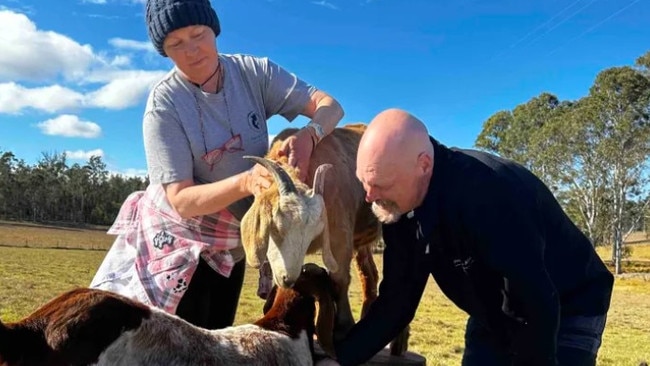 Kerri Nicholls with her beloved rescued animals (Photo: Supplied/ GoFundMe)